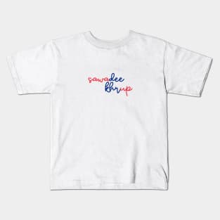 sawadee khrup - Thai red and blue - Flag color Kids T-Shirt